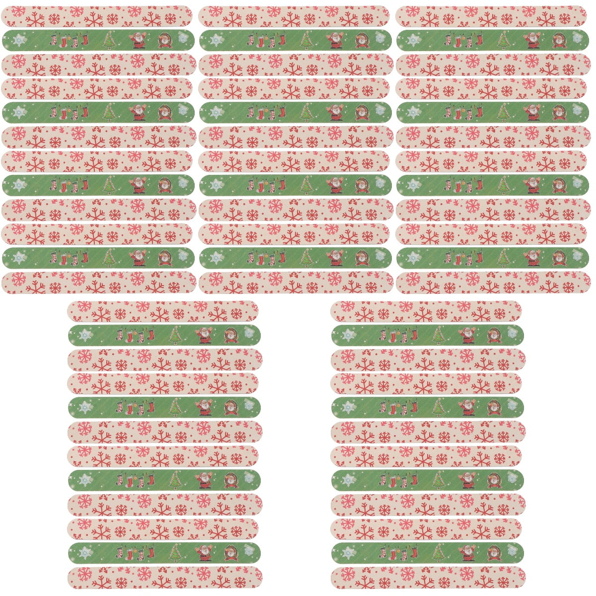 60Pcs Christmas Xmas Nail File Manicure Grit Tools for Nail Art DIY and Salon
