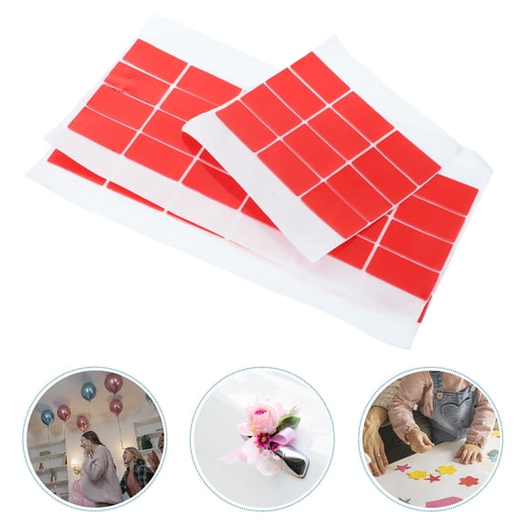 60Pcs Clear Double Sided Tape Sheets Transparent Square Stickers for Home Crafting Strong Adhesive No Trace