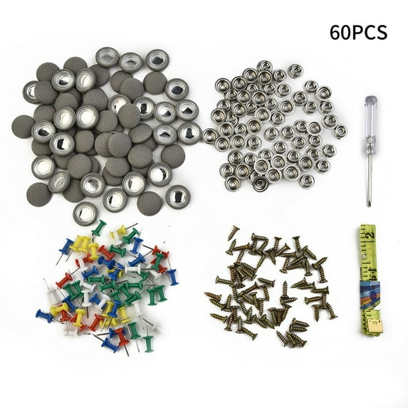 60Pcs Cloth Car Roof Snap Rivets Car Roof Fixing Buckle with Screws