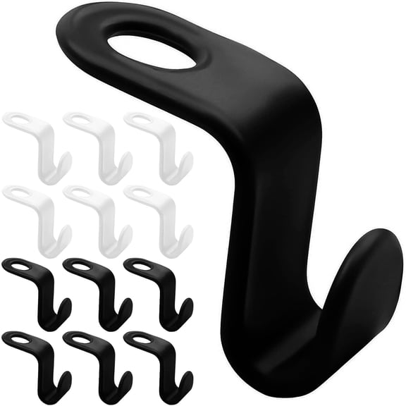 60Pcs Coat Hanger Connector Hooks Drop Connecting Hanger Hook Multi-Layer Stackable Hanger Extender Clips for Closet Wardrobe Organiser Space Saving,White,Black