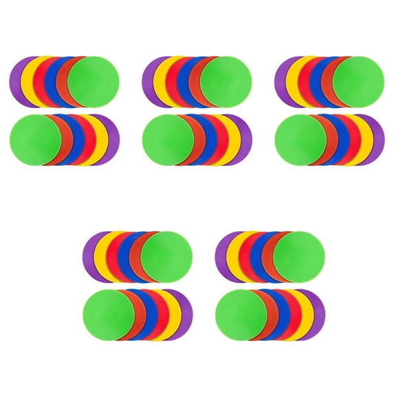 60Pcs Colored Spot Marker Non- Agility Markers Flat Cones Dots for Football Basketball Training Dance Practice
