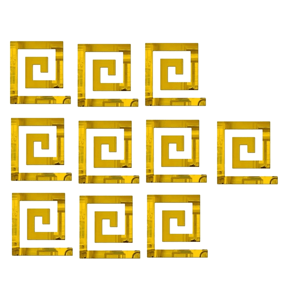 60Pcs DIY Geometric Shape Acrylic Decorative Mirror Stickers Removable Adhesive Wall Mirror Dcor for Living Room,Gold,60 * DIY Geometric Shape Mirror Stickers,Gold