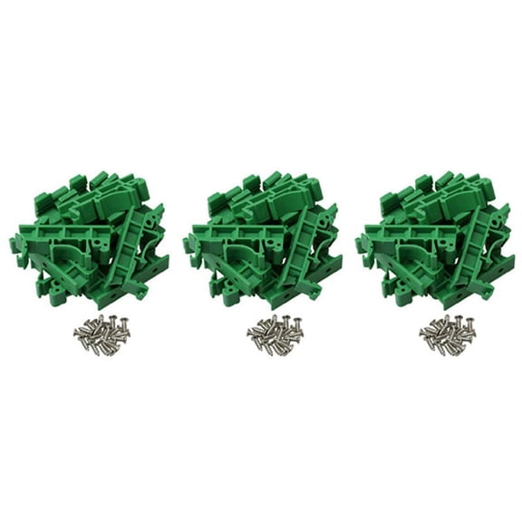 60Pcs DRG-01 PCB for DIN 35 Rail Mount Mounting Support Adapter Circuit Board Bracket Holder Carrier Clips Connectors