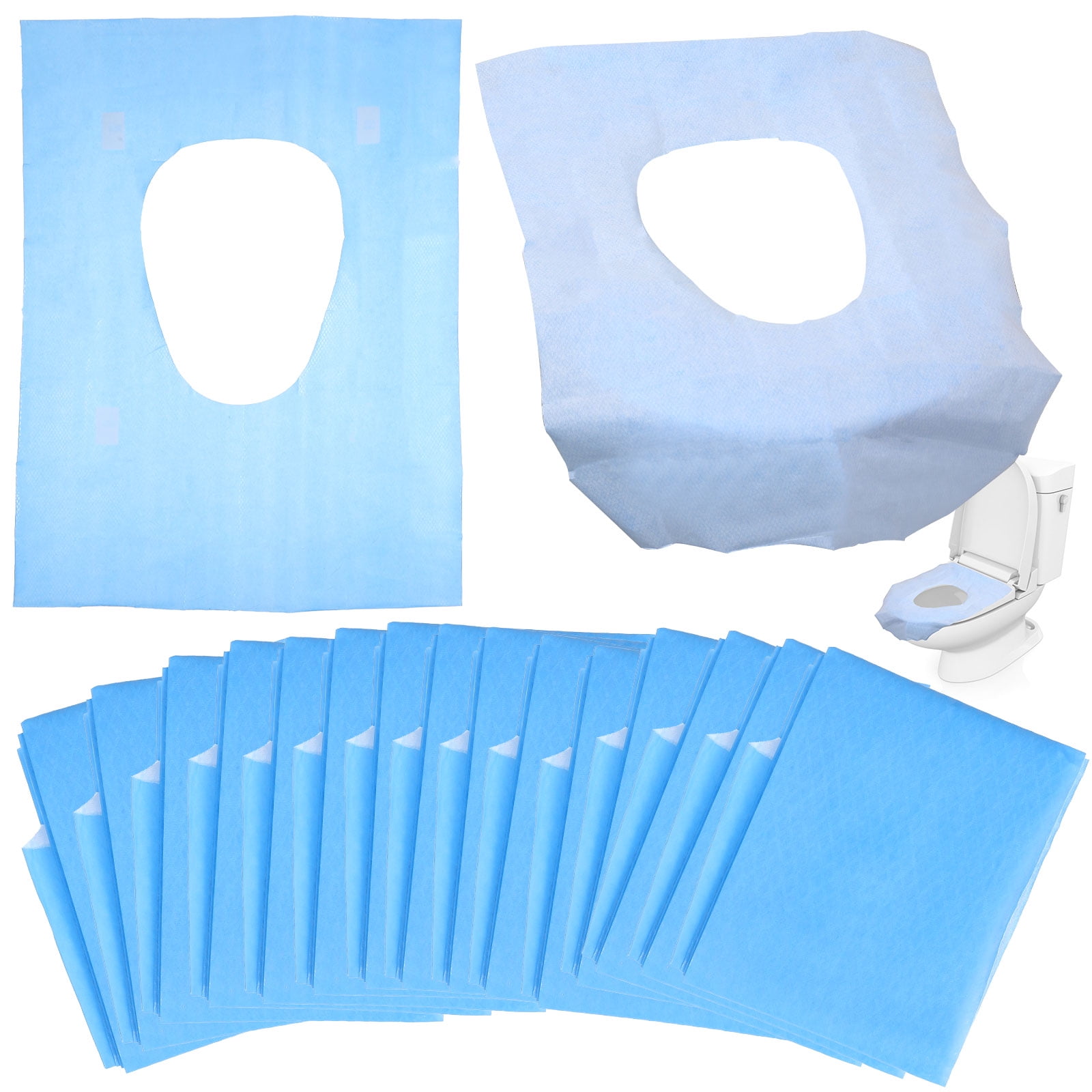 60Pcs Disposable Toilet Seats Covers Cushion for Potty Training Public ...