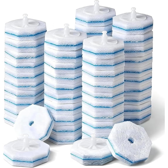 60Pcs Disposable Toilet Wand Refill Compatible with Clorox Toilet Brush, Disposable Toilet Brush Heads for Bathroom Deep Cleaning