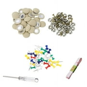 60Pcs Diy Roof Lining Repair Kit Fix Sagging Headliner Pin Buckle Screw No Glue for Truck/Car Screw Ceiling Repair Beige