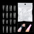 thumbnail image 1 of 60Pcs Fake Nails Quick Building Removable Harmless Allergy Free Ultra-Thin Extend Nail Plastic Transparent Nail Mold Tips Manicure Designs for Nail Salon, 1 of 8
