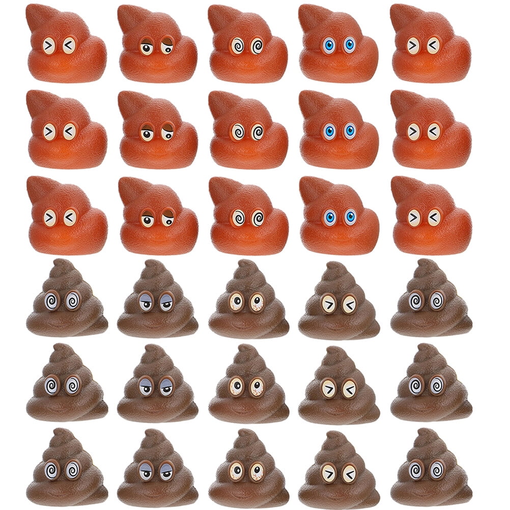 60Pcs Fake Poop Toys Realistic Poop Toys Plastic Poop Models Game