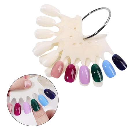 60Pcs False Sticks Salon Display Practice Tools with Metal Split Holder - Natural, 2..2cm