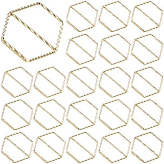 60Pcs Geometric Paperclip Paper Clips Gold Metal Iron Documents Bookmarks Photo Notes Journaling Book Decoration Small Clip Clamps