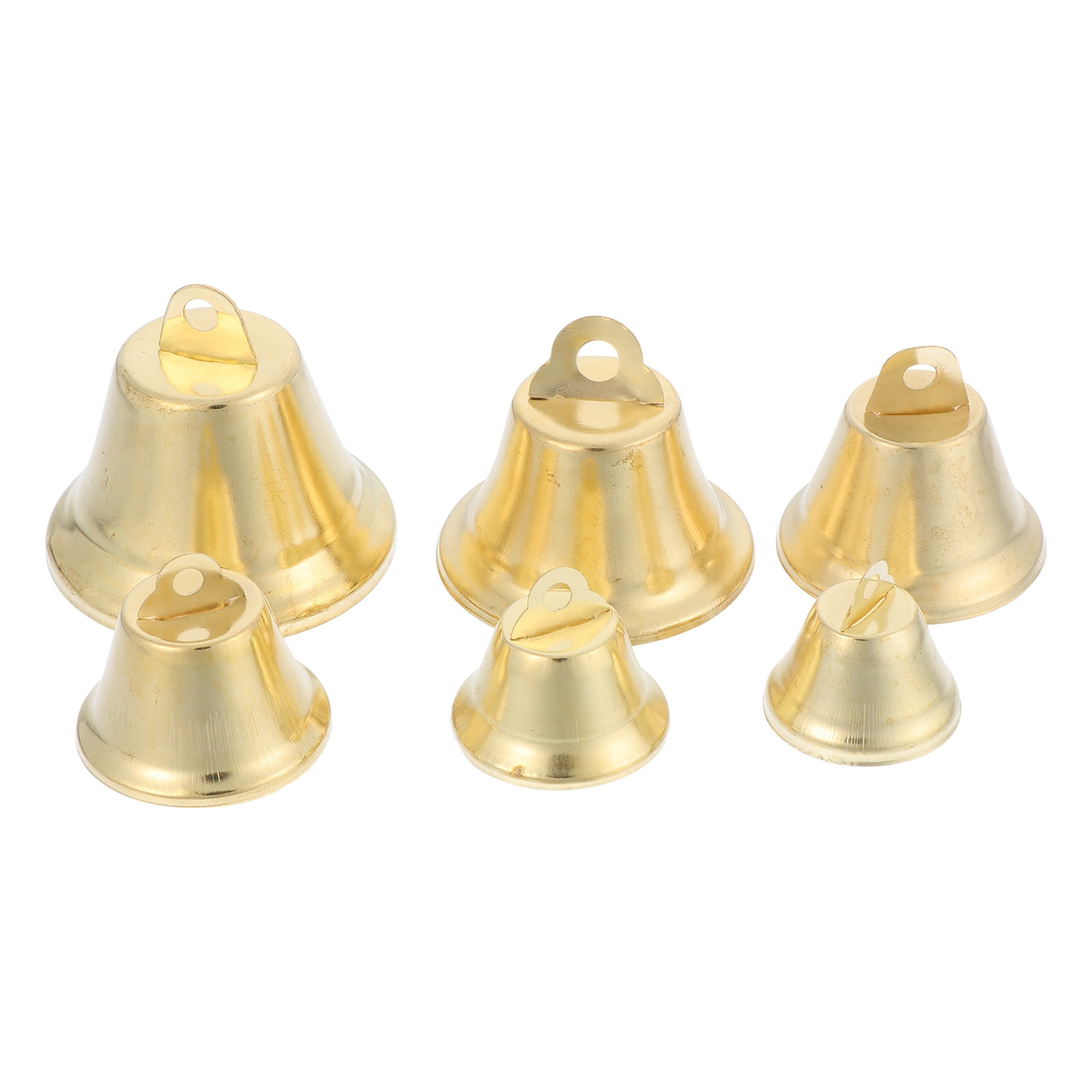 Jingle Bells, 100PCS Brass Bells for Crafts + 10 Jute Rope, 0.5 Inch Small  Copper Bells, DIY Mini Bells Bulk, Loud Sound Jingle Bells, Bronze Jingle
