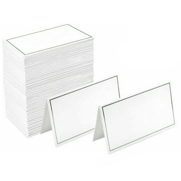 60Pcs Golden Foil Border Place Cards Wedding Dinner Parties Table Cards Tent Escort Name Cards Folded Business Cards