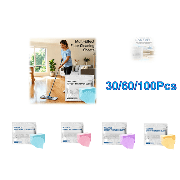 60Pcs Green Floor Cleaning Tablets Multi-Surface Cleaner, 2026 Upgraded Floor Cleaning Solution Tablets, Dissolvable Pre-Measured Deep Cleaning Cleaning Solution, for Tile & Vinyl Floors