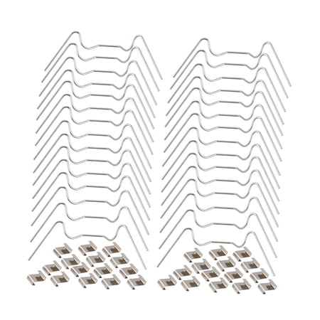 60Pcs Greenhouse Glass Pane Glazing Clips W/Z Type Convenient Replacement Shade Clips Practical Fixing Clips Clamps for Outdoor Glass House