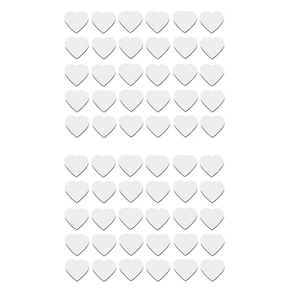 60Pcs Heart Shaped Sublimation Magnet Blanks Wedding Valentines Day Refrigerator Magnets Love Heart Wall Door Decoration