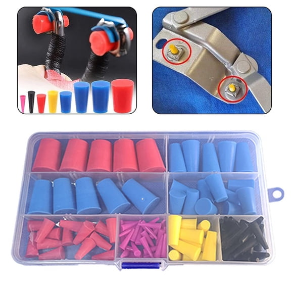 60Pcs High Temp Masking Plugs Powder Coating Silicone Cone Plugs Assortment Kit