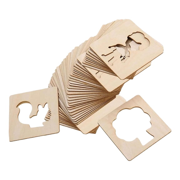 60Pcs Hollowed Painting Stencils 2.95x2.95Inch Drawing Templates for Painting Card Making Poster Craft Project
