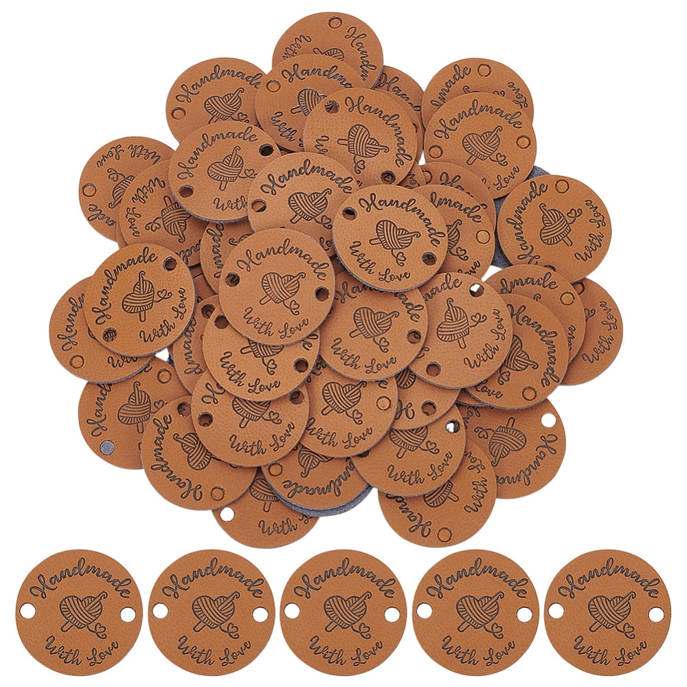 60Pcs Imitation Leather Label Tags for DIY Jeans Bags Shoes Hat ...