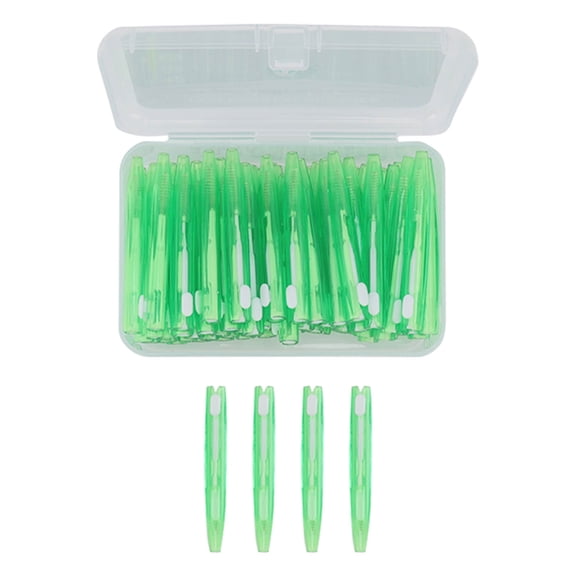 60Pcs Interdental Brush, Practical Slim interdental Brush with Comfortable PP Handle for Adults Children Orthodontic Care (7xj-15)