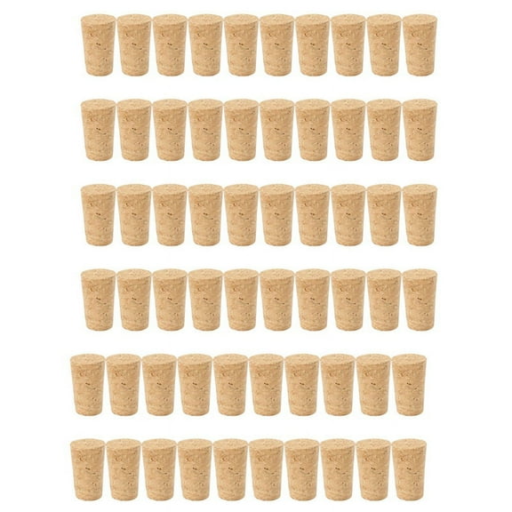 60Pcs/Lot Natural Wood Corks Wine Stopper Wood Bottle Stopper Cone Type Wine Bottle Corks Plug Sealing Cap Beer Corks