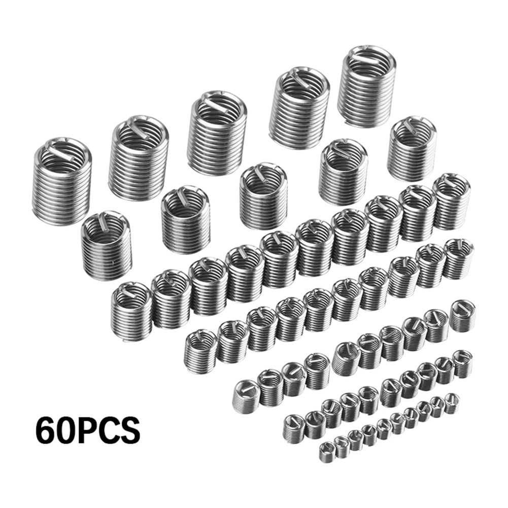 60Pcs M3-M12 304 Wire Thread Insert Repair Kit Screw Coiled Wire ...
