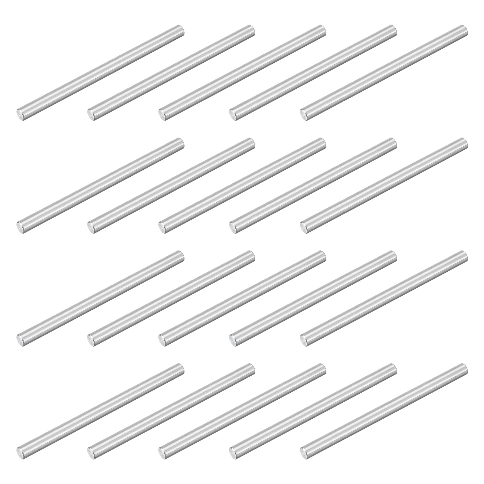 60Pcs M4x60mm 304 Stainless Steel Dowel Pin, Cylindrical Shelf Support Peg Pin