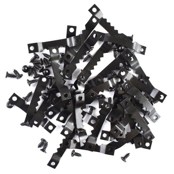 60Pcs Metal Picture Frames Hangers Replacement Serration Picture Hangers with Screws for Artwork Craft Projects