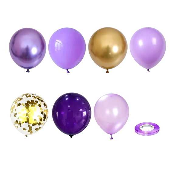 60Pcs Metallic Purple Balloons, Chrome Purple Latex Balloons for Party Decor, Mardi Gras Graduation Wedding Baby Shower Anniversary Birthday, Vibrant Balloons for Festive Celebrations