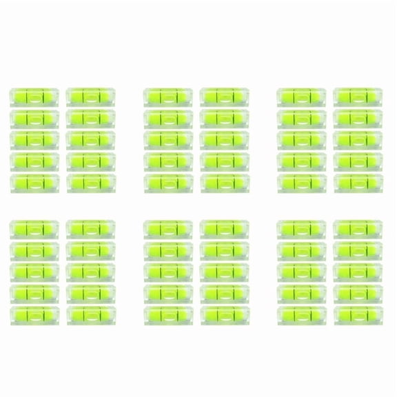 60Pcs Mini Bubble Spirit Level 10X10X29mm Square Levels for Wall Frames Art Displays Picture Hanging RV Tripod Measuring