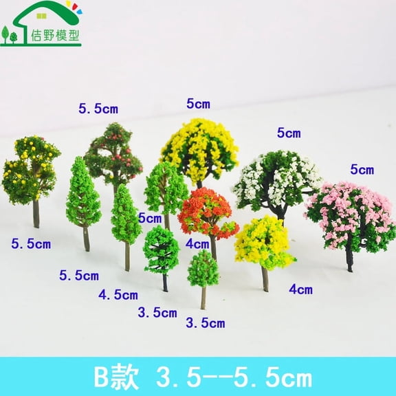 60 Pcs Miniature Model Trees for Sand Table Decor, Plastic Simulated Trees for Crafts and Landscape Decoration