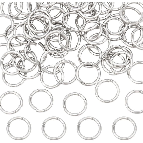 60Pcs Open Jumps Rings 12mm Stainless Steel Round Connector Rings Metal Link O Ring Connectors Creative Craft