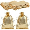 thumbnail image 1 of 60Pcs Organza Gifts Bags Medium 16x11cm Gold Drawstring Crafts Pouches for Wedding Birthday Party Christmas Candy Gifts DIY, 1 of 6