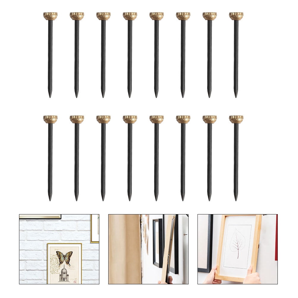 60Pcs Picture Hanging Nails Wall Decorative Nails for Hanging Pictures Frame Kit Hanging Hardware Tool Hangers for Claw Drywall Nails