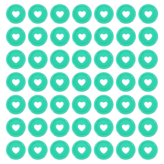 60Pcs Plastic Book Binding Discs, 24mm Heart Discbound Expansion Discs Binder Ring for DIY Notebooks Planner Accessories, Green