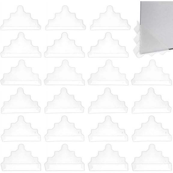 60Pcs Plastic Corner Protectors 6 Sizes White Triangle Edge Corner Bumpers Glass Table Shelf Corner Guards Corner Protector for Protecting Furniture Edge diy