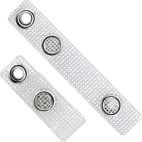 60Pcs Plastic ID Badge Holder Straps with Snaps and Eyelets Grid