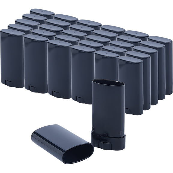60Pcs Plastic Lipstick Containers Rectangle Black 7.6x3.75x1.85cm