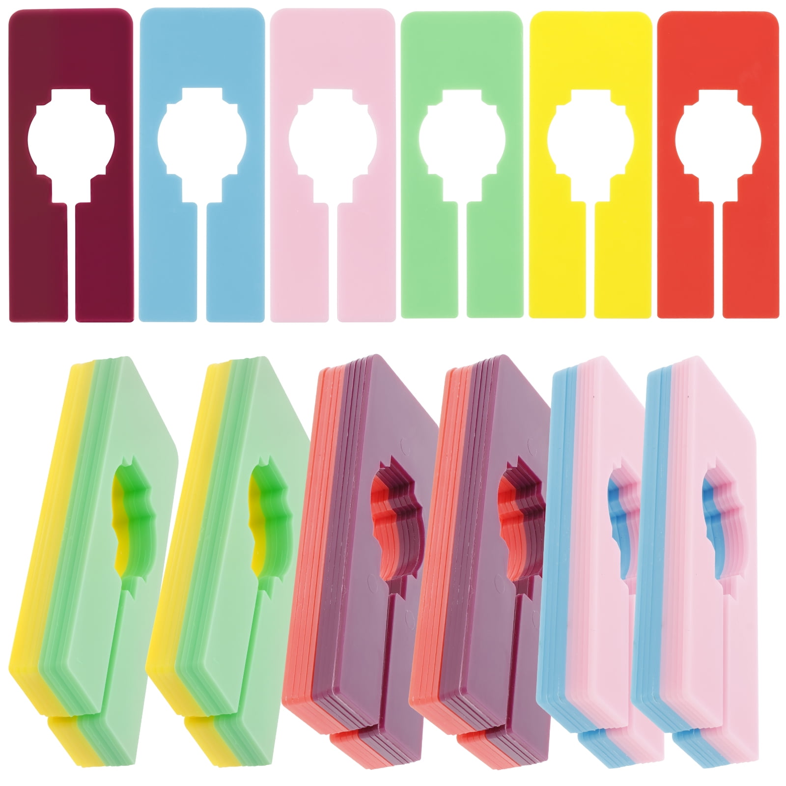 60Pcs Plastic Rectangular Closet Size Dividers Reusable Writable ...