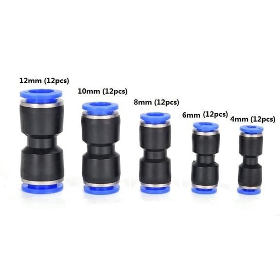 60Pcs Quick Connect Air Hose Fittings Kit 5/32" 1/4" 5/16" 3/8" 1/2" Inch