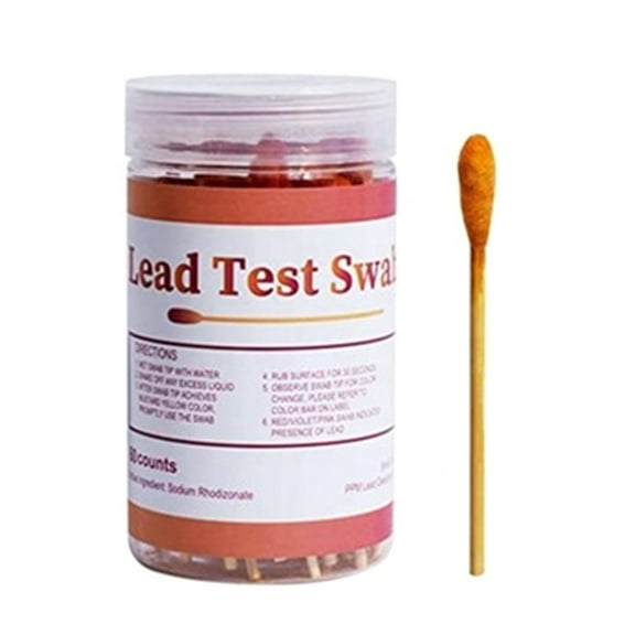 60Pcs Rapid Home Lead Testing Swabs Lead Swabs for Metal Dishes Ceramics Jewelry Lead