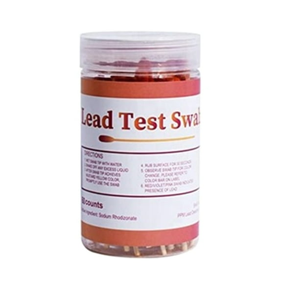 60Pcs Rapid Home Lead Testing Swabs Lead Test Swabs for Metal Dishes Ceramics Jewelry Wood Lead Test