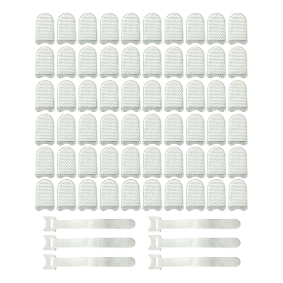 60Pcs Reusable Faucet Filter Cotton Bags With Ties For Kitchen Bathroom Sediment And Impurity Removal