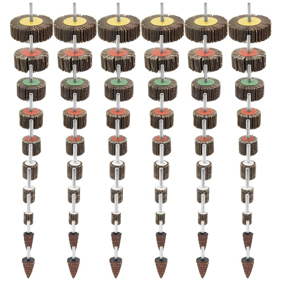 60Pcs Sandpaper 80 Grit Flap Wheel Sander Set Efficient Polishing Abrasive Flap Sanding Wheel Stable Connection for Removing