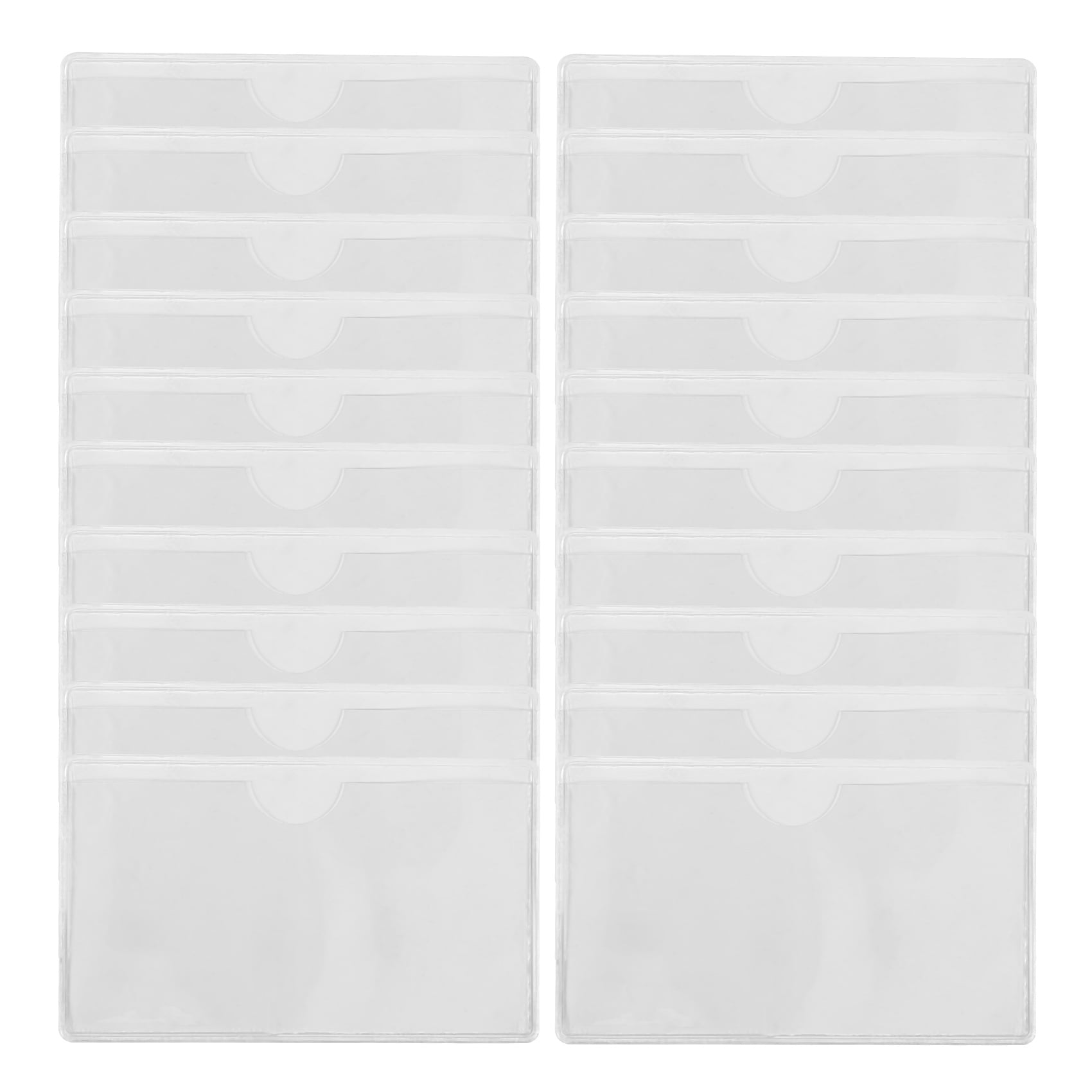 60Pcs SelfAdhesive Label Holder Card Pockets Label Holder Clear