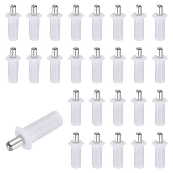 60Pcs Shutter Repair Pins, 0.94"x0.39" Metal Spring Loaded Pins, White