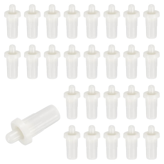 60Pcs Shutter Repair Pins, 0.96"x0.45" Plastic Spring Loaded Pins, White