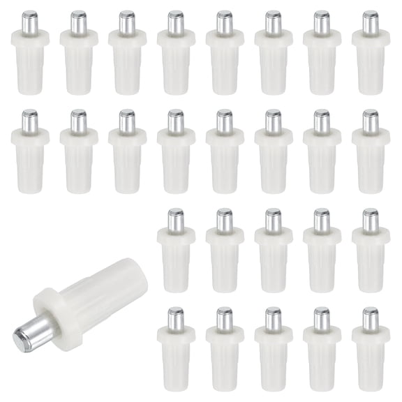 60Pcs Shutter Repair Pins, 0.98"x0.45" Metal Spring Loaded Pins, White