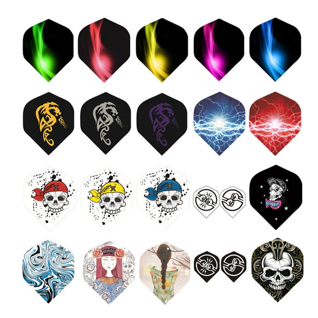 60Pcs Standard Dart Flights, Replacement Feather Tail Wings Dart