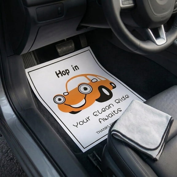 60Pcs Sticky Disposable Paper Car Floor Mats 16x20 Inch, Heavy Duty Temporary Vehicle Carpet Protector Covers for Car Wash Auto Detailing