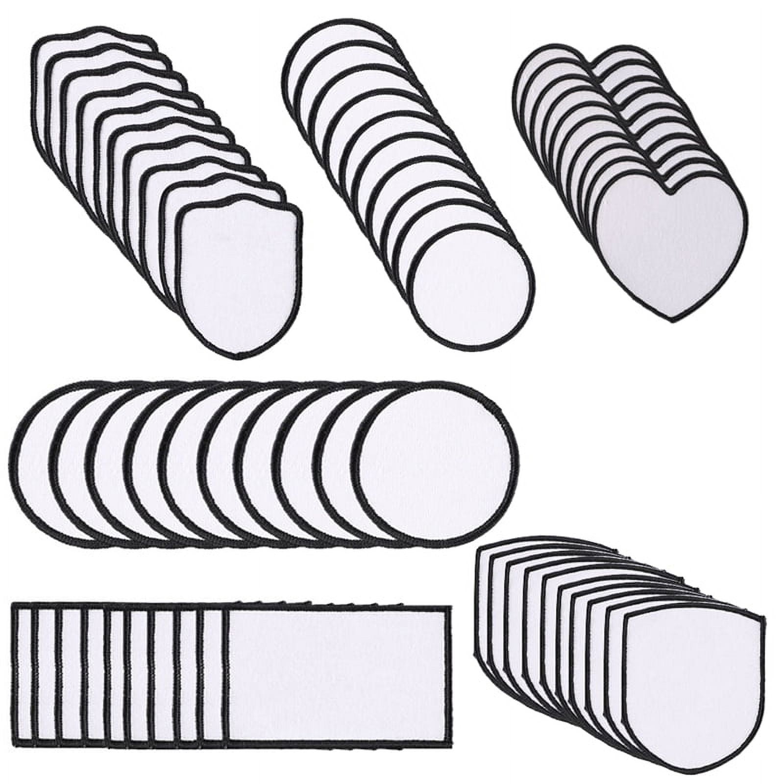 60Pcs Sublimation Blanks Patches Fabric Ironon Patch Blanks Repair